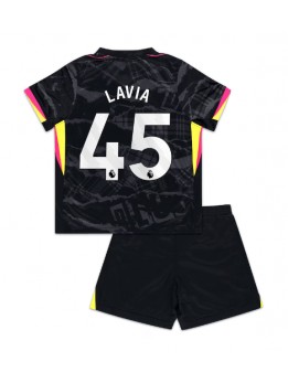 Chelsea Romeo Lavia #45 Ausweichtrikot für Kinder 2024-25 Kurzarm (+ Kurze Hosen)